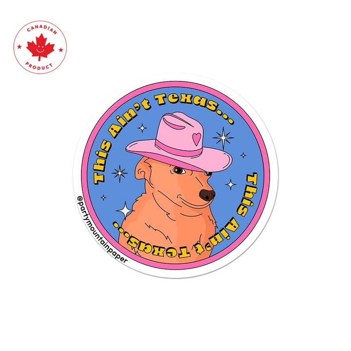 Party Mountain Paper co. - Wholesale Phone & Laptop Stickers - Texas Pup Sticker | Last Chance