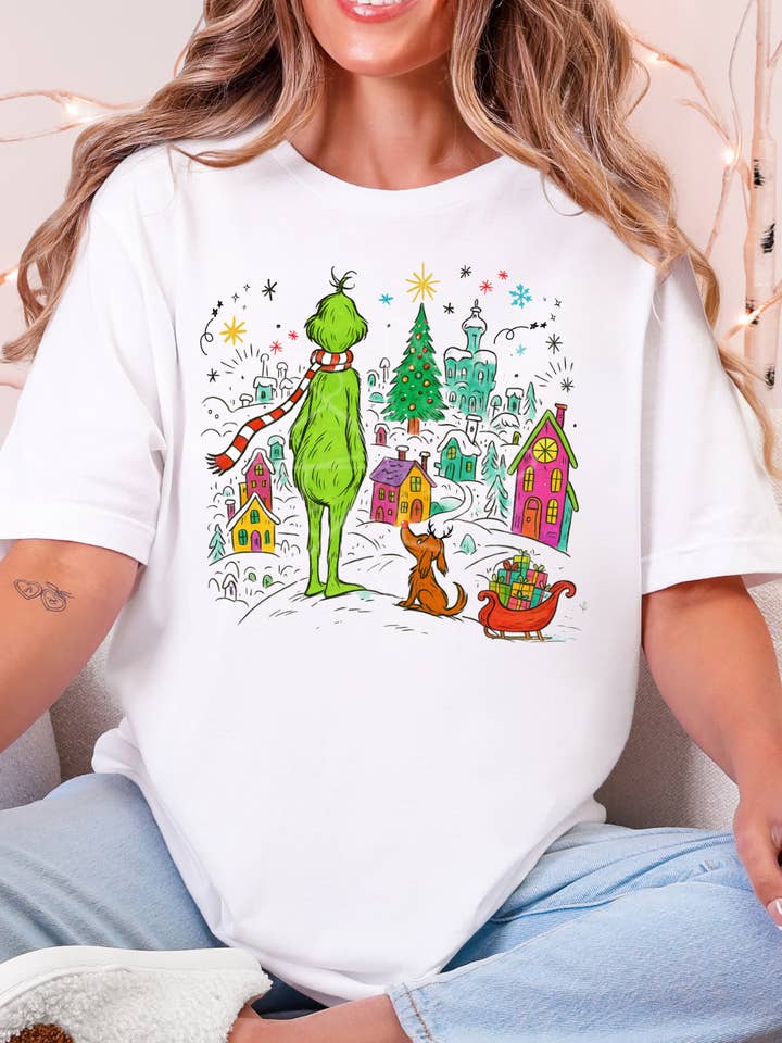Gambi's Tees - Wholesale T-Shirt (Graphic) - Women's - Holiday Village Tee1