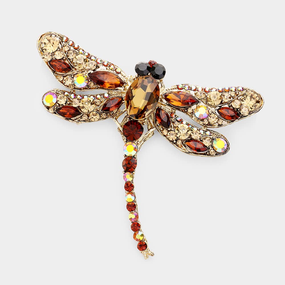 Sensibling Corp. - Wholesale Brooch - Crystal Rhinestone Dragonfly Brooch / Pendant11