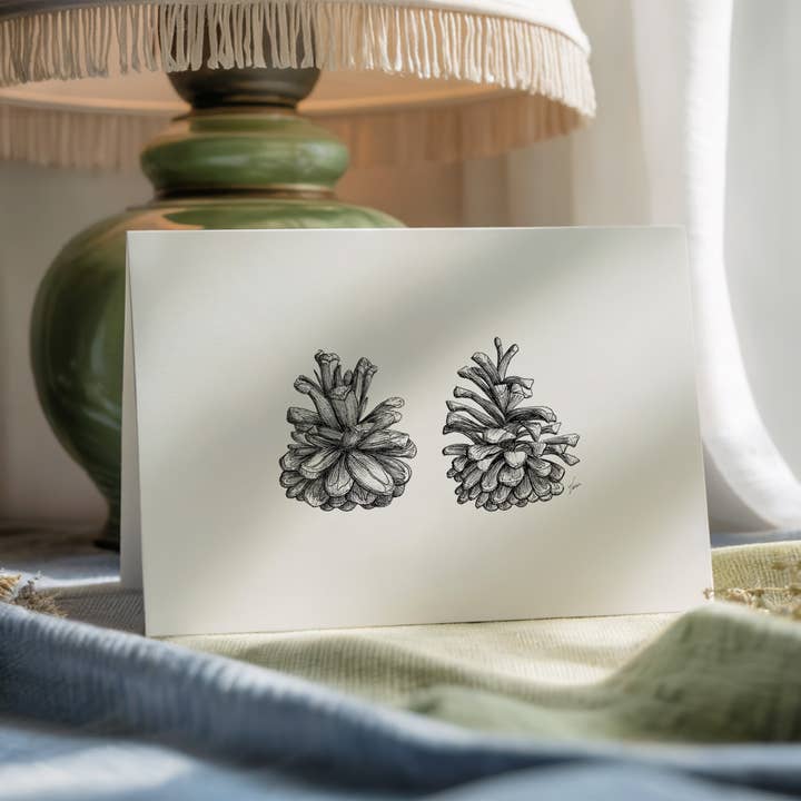 Carte de correspondance Pomme de pin Ponderosa pour la vente par Vanee.ink