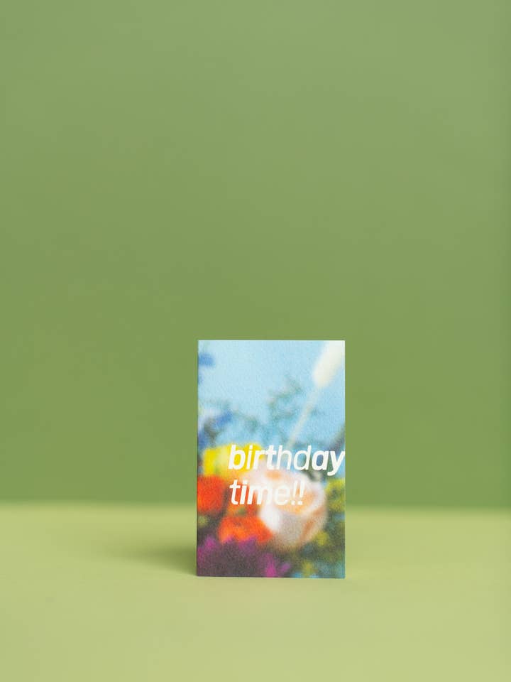 Blur Mini Card : Birthday Time!! for wholesale by Plant Shop