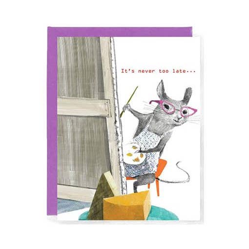 Artiphany - Wholesale Everyday Greeting Card - Painter Mouse Greeting Card