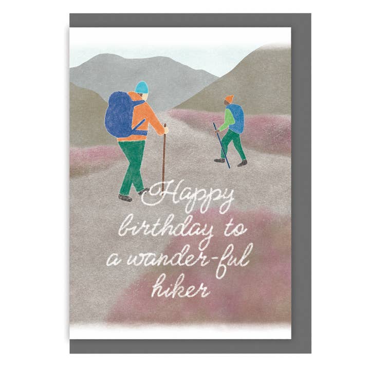 Hiking Birthday Card - Wander-ful Hiker for wholesale by Ingletop