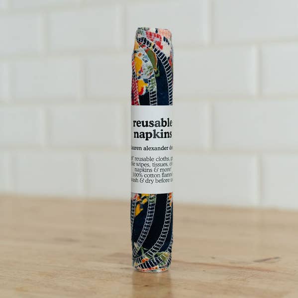 Reusable Napkins - Botanist for wholesale by Lauren Alexander Designs