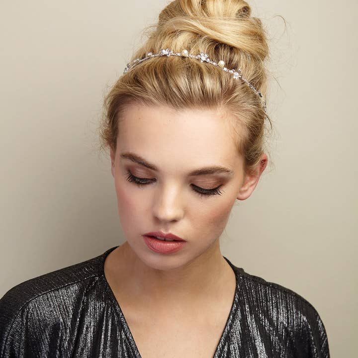 QueenMee Accessories - Wholesale Fashion Headband - Women's - Chain Headband with Pearls7