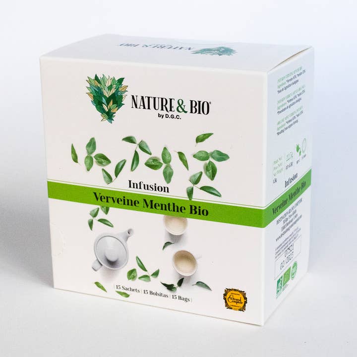 Infusion Verveine Menthe Bio x15 infusettes Nature&Bio By pour la vente par Destination Grand Comptoir