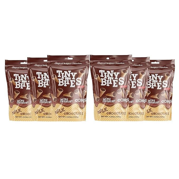 I Got Your Candy - Wholesale Chocolate Covered Sweets - Beemax Tiny Bites Milk Chocolate Waffle Cones 4.24oz - 12ct3
