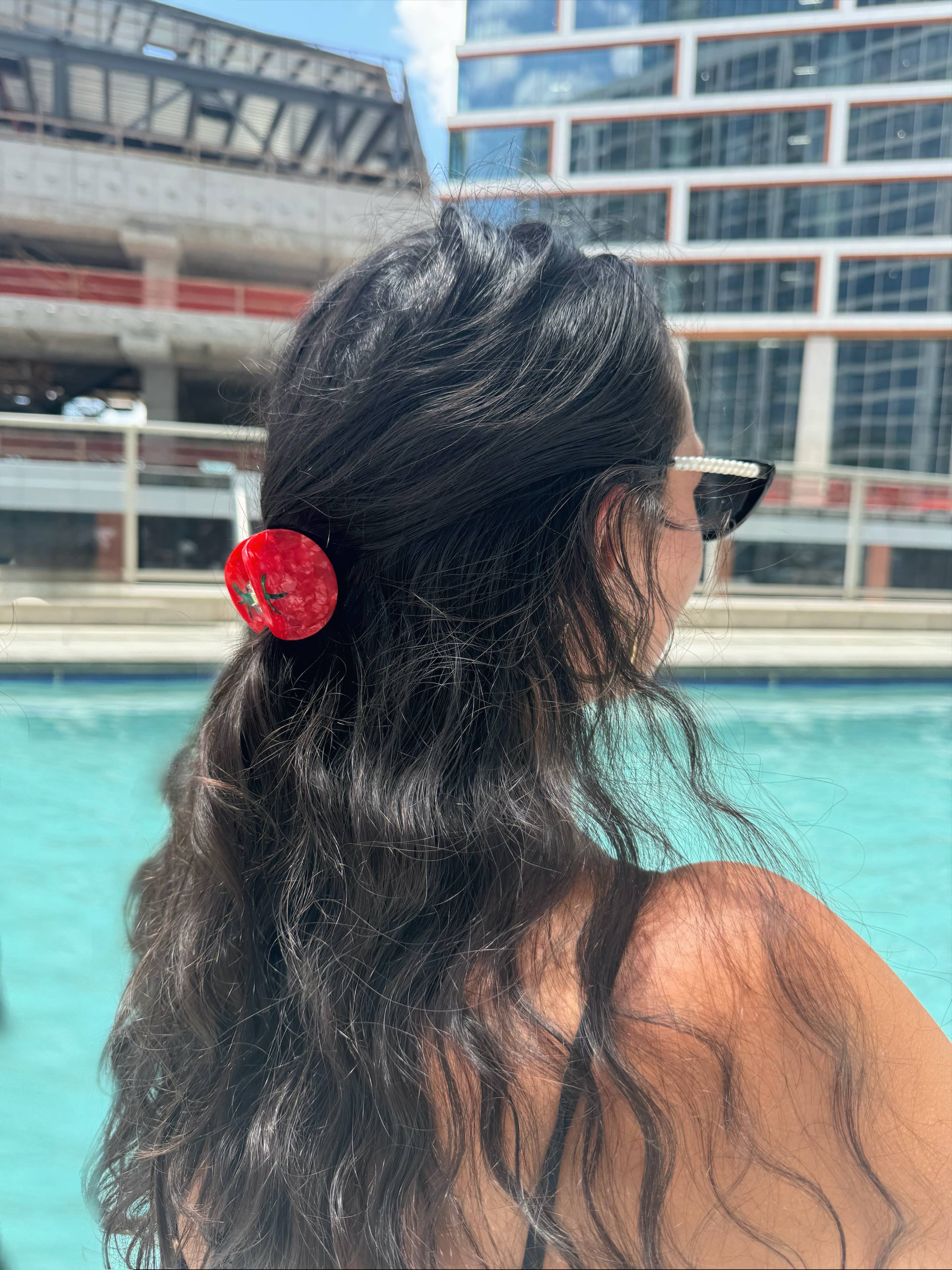 Line & Co - Vendita all'ingrosso Fermaglio per capelli - Donna - Molletta per capelli a forma di pomodoro in acetato di cellulosa2