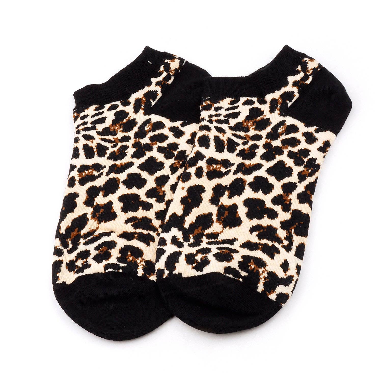 Marc JoJo - Venta al por mayor Calcetines - Mujer - Calcetines de Estampado de Leopardo con Detalles Negros 🐆🖤1