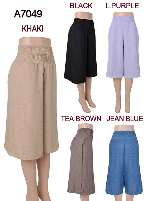 A7049 WEIT GESCHNITTENE LUFTIGE CAPRIHOSE 12 STÜCK/PAKET für den Großhandel von SSImport