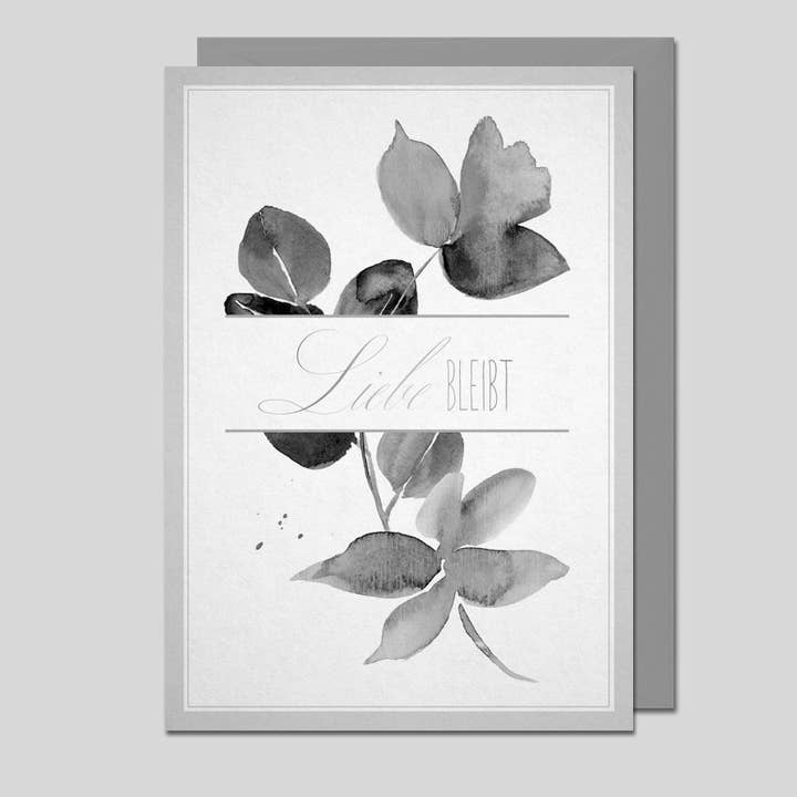 High quality sympathy card LOVE stays UK-10013 for wholesale by Michel-Verlag GmbH