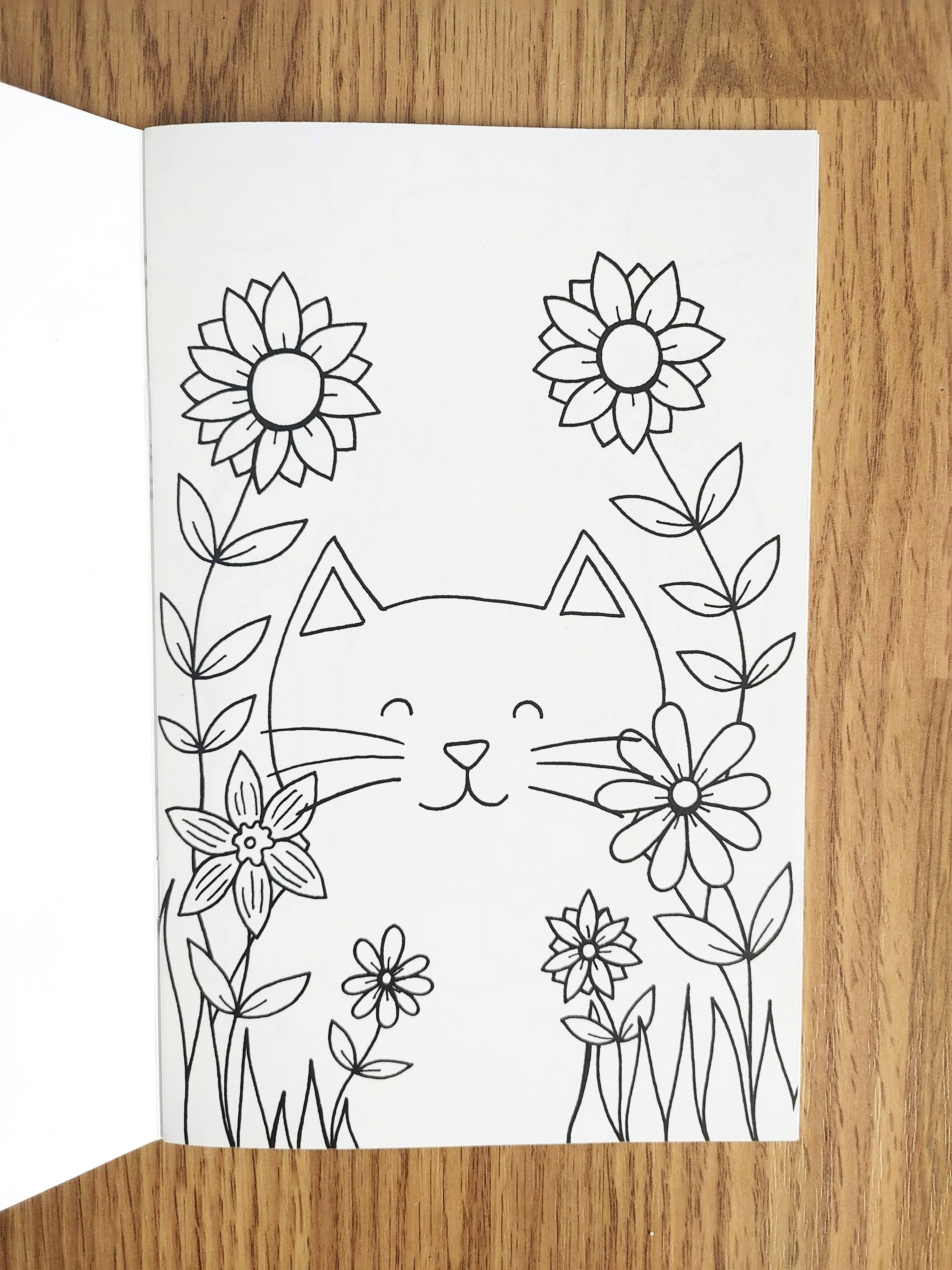 Caroline W Illustration - Wholesale Coloring & Activity Book - Adult - Cat colouring book (5.5 x 8.5 inches, 12 images + covers)1