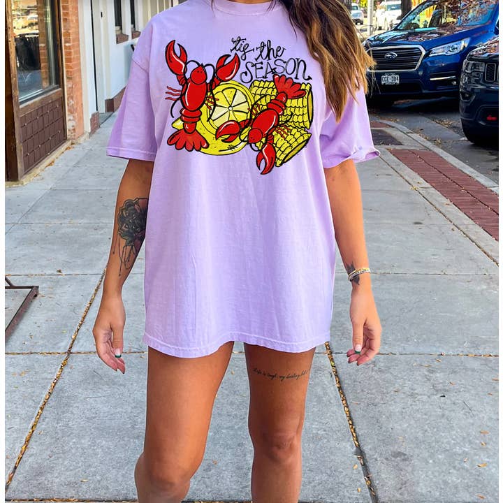 ‘Tis The Season Crawfish T-Shirt for wholesale by The Goblin Saloon