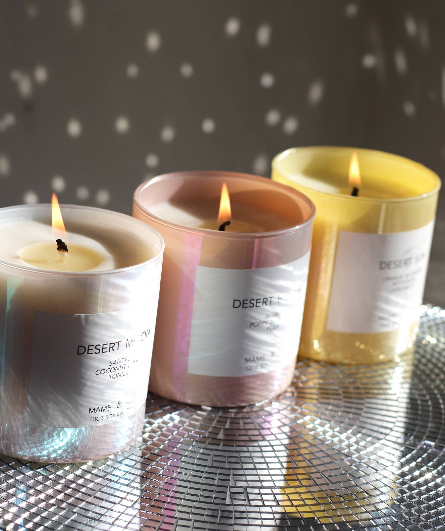 MAME Soy Candles - Wholesale Jar/Filled Candle - Desert Moon 10oz soy wax candle2