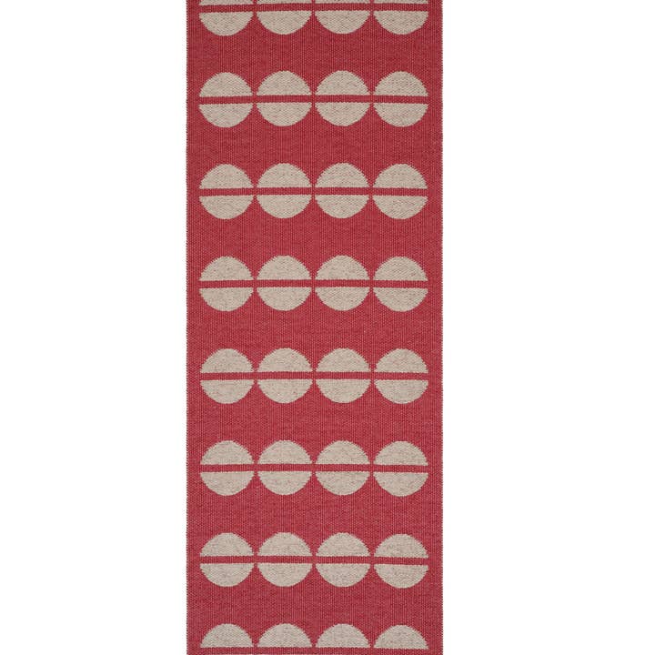 Red Bastian Vinyl Rug for wholesale by Talla Imports