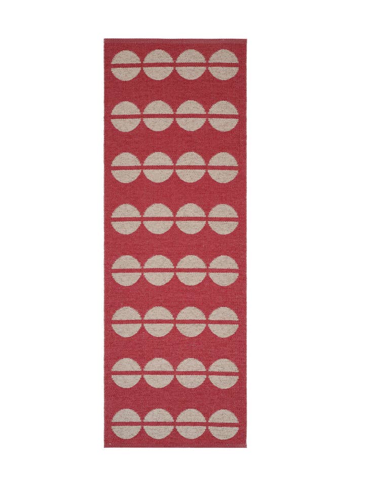 Red Bastian Vinyl Rug for wholesale by Talla Imports