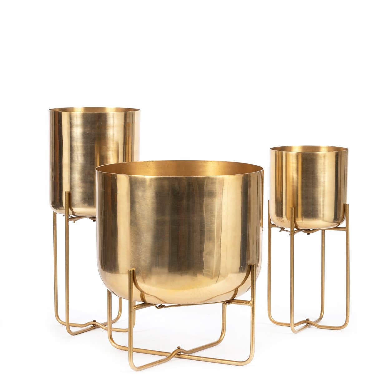 Bazar Bizar Living - Wholesale Plant Pot - The Brass Planter on Stand - Brass - XL6