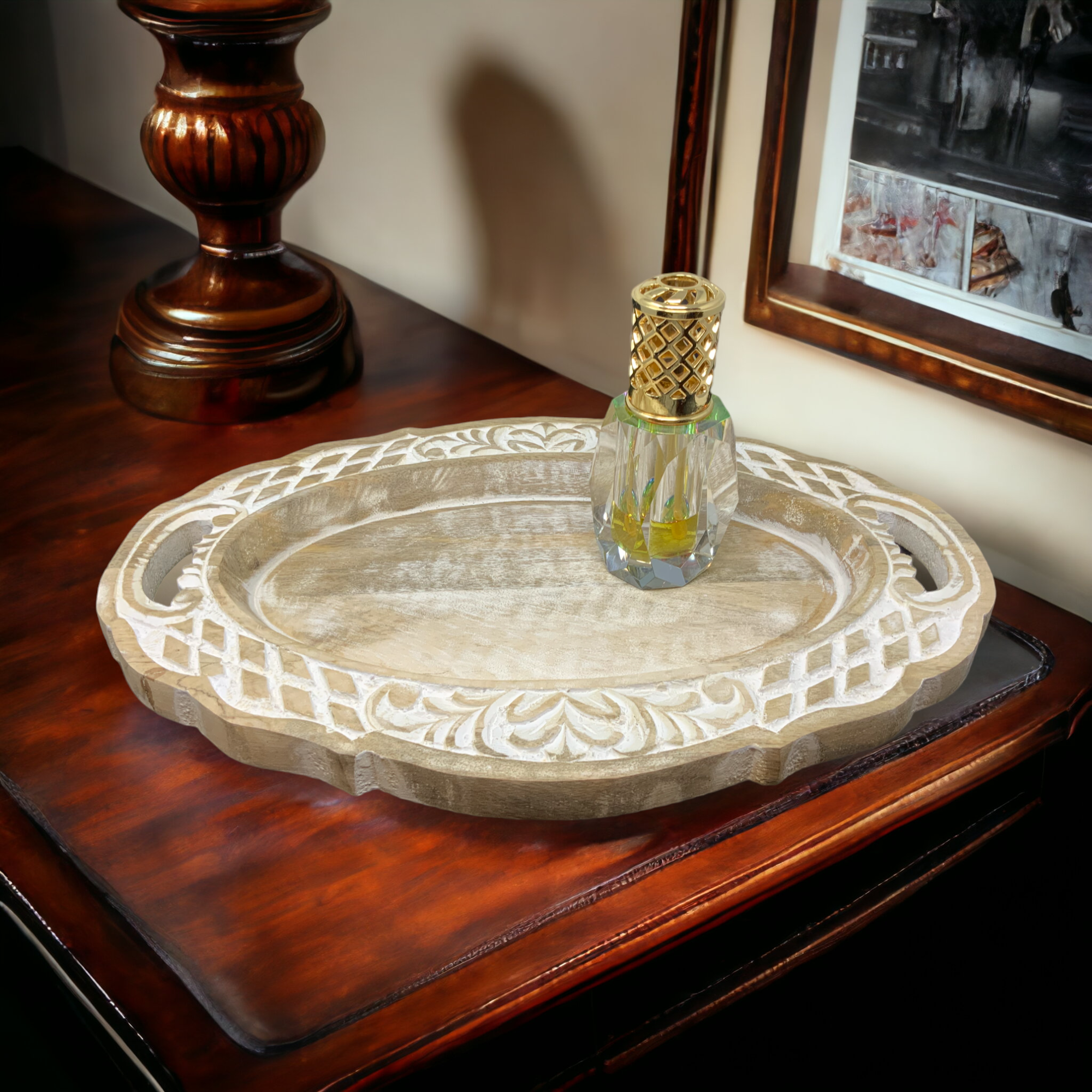 Wilco Home – Engroshandel Pyntebakke – Håndskåret massivt mangotræ Boutique-bakke28