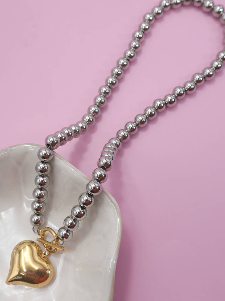 18K Stainless Steel Tarnish Free Waterproof Neck | 40NK9505 for wholesale by JOSSLYN by wall to wall