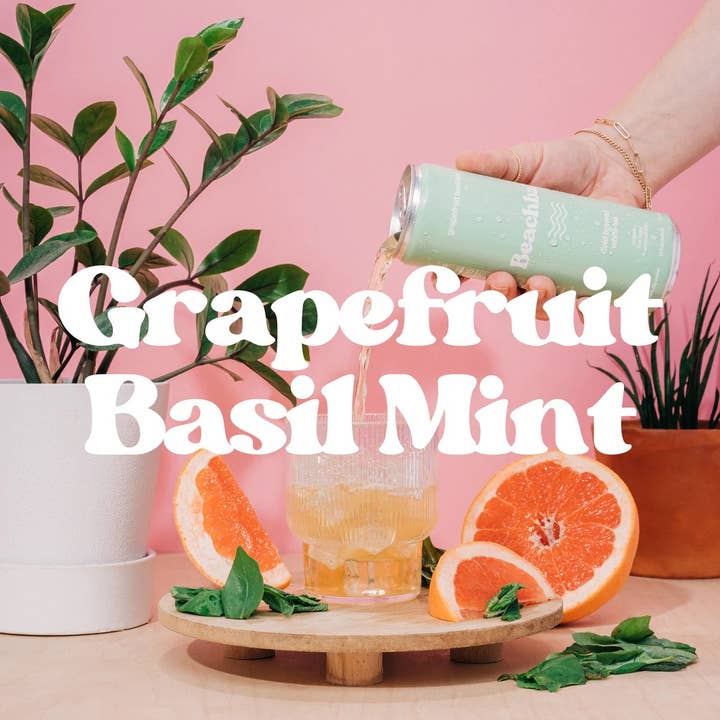 Sail Away Coffee Co. - Wholesale Iced Tea - BEACHBALL Organic Iced Tea Can - Grapefruit Basil Mint