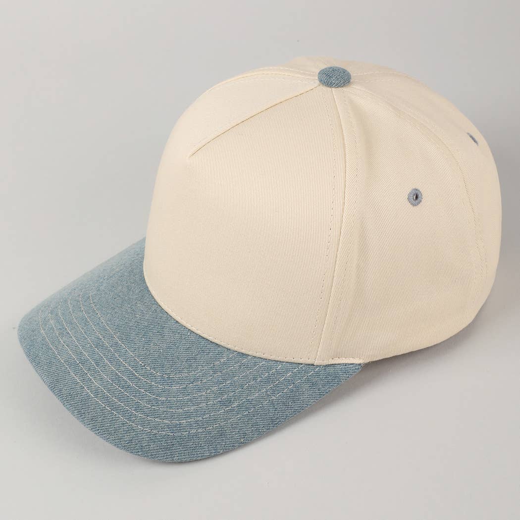 Fashion City - Wholesale Baseball Cap - Unisex - Plain Two-Tone Canvas Cotton Trucker Hat54