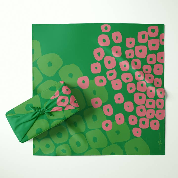 Keiko Furoshiki - Wholesale Flat wrap - Furoshiki Reusable Japanese Fabric Gift Wrap Kanoko Forest0