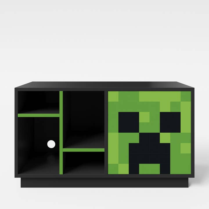 MINECRAFT Meuble TV bas avec porte à ouverture par pression pour la vente par roba kids