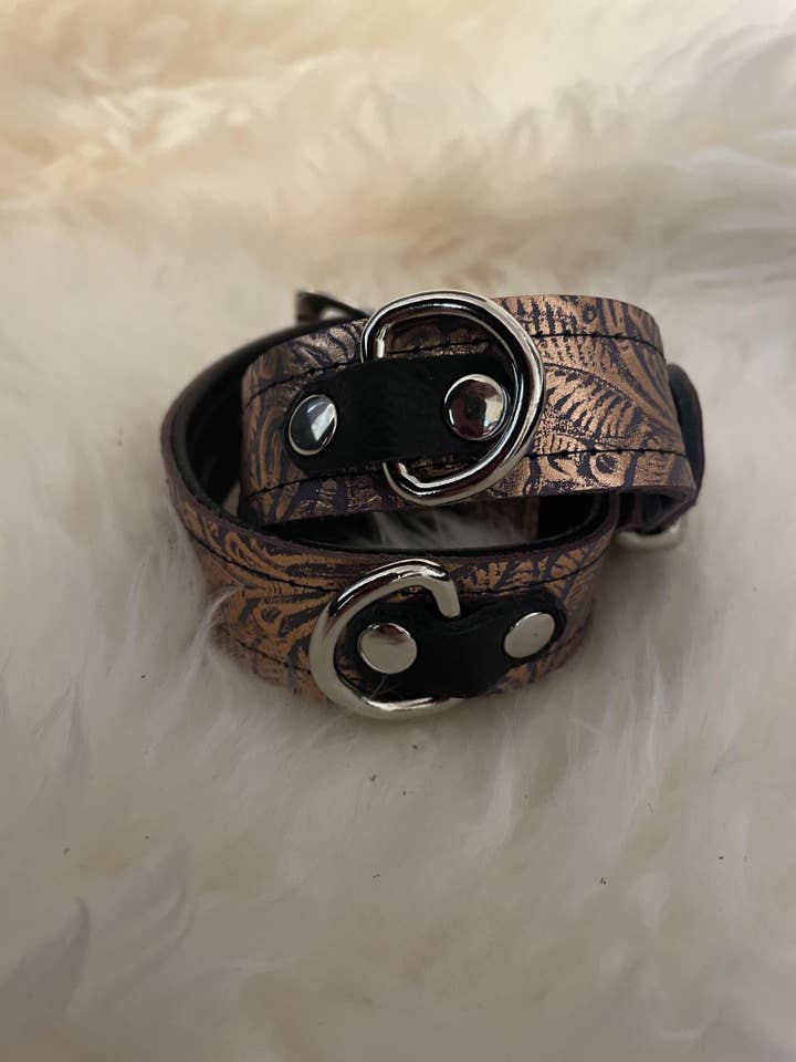 Slim Locking Ankle Restraints - Metallic (In 4 Colors) for wholesale by The Montrose Forge