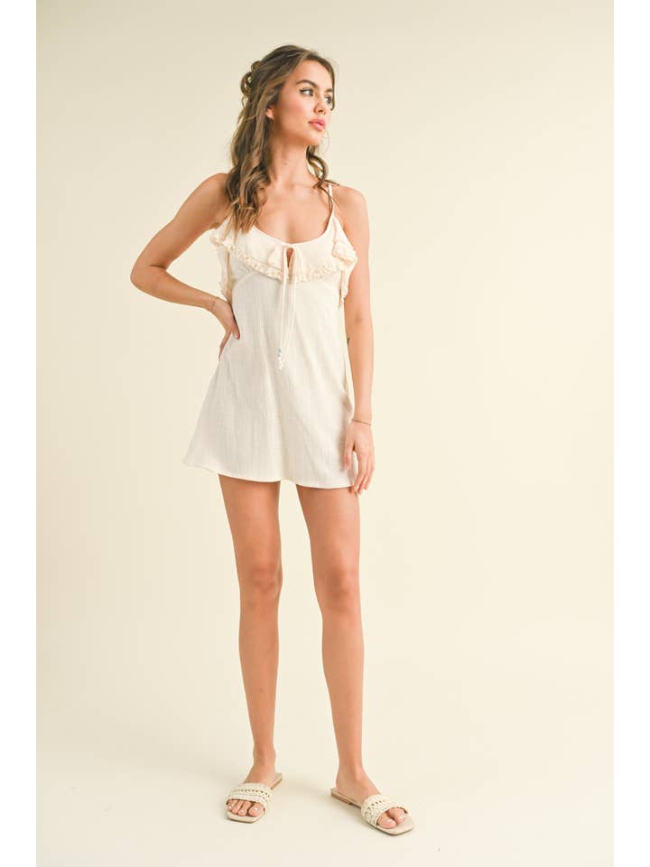 Klesis - Vente Robe – femme - ID6451 ROBE VOLANTÉE AVEC BRETELLES ET DOS CROISÉ15