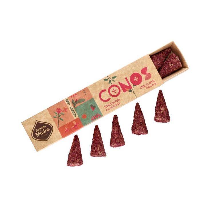 Conos Pétalos de Rosas - Sagrada Madre Incienso para venta al por mayor de Vives de la Cortada S.L