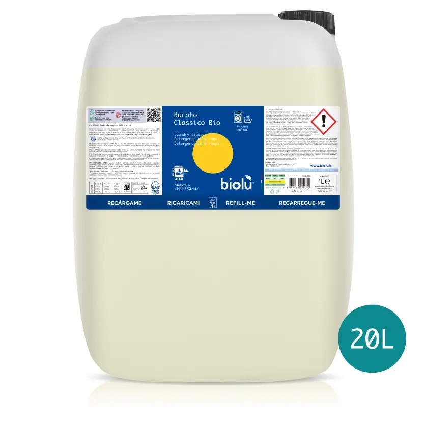 NIVEL SRL SOCIETÀ BENEFIT - Wholesale Liquid Laundry Detergent - Biolù Home - Classic Bio Laundry 20L0