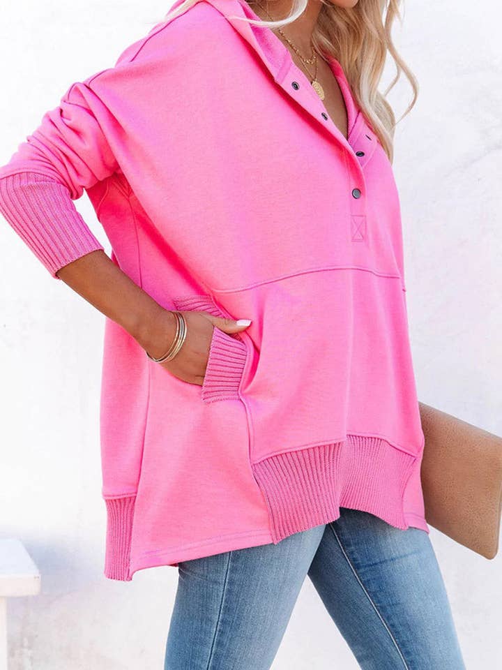 safistyle - Wholesale Knit top – Women's - Hooded Buttoned Knit Top1