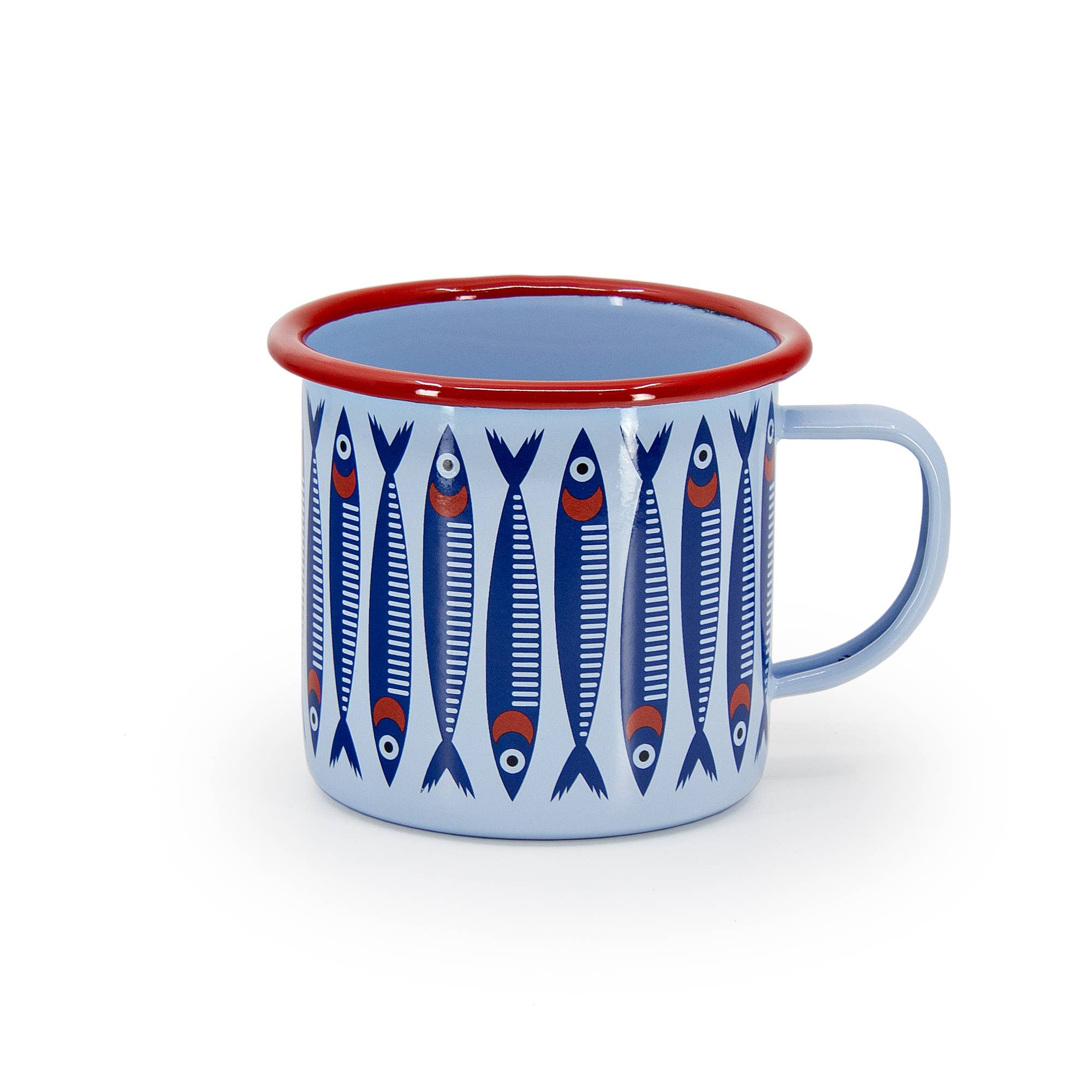 Crow Canyon Home - Wholesale Coffee Mug - Mur by Ayca x CCH Anchovies 16 oz Large Mug, Red Rim