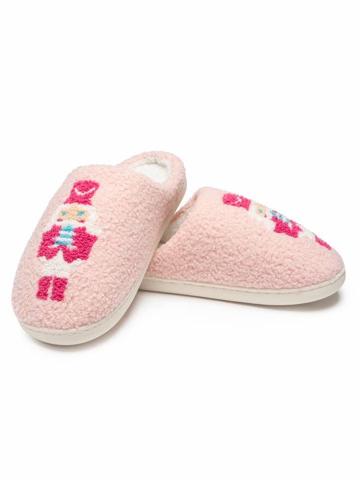 Living Royal - Wholesale Slippers - Women's - Indoor / Outdoor Slippers - Holiday - Nutcracker - Pink1