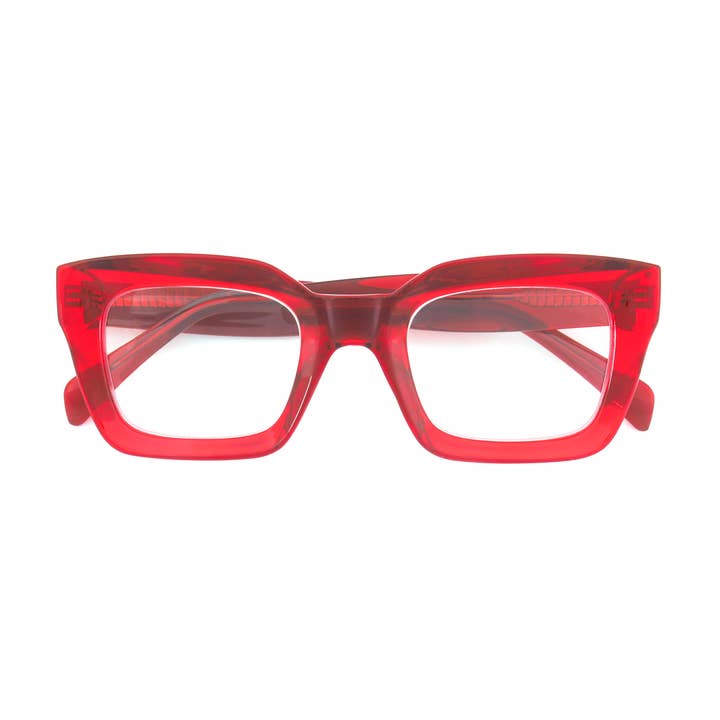 Ryan Simkhai Eyeshop - Vendita all'ingrosso Occhiali da vista - Donna - LORENA | Rosso trasparente | Luce blu progressiva