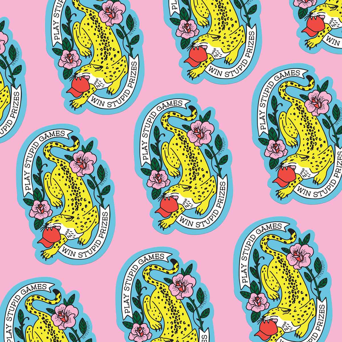 5 Eye Studio - Wholesale Sticker - Leopard Ate My Face Vinyl Sticker3