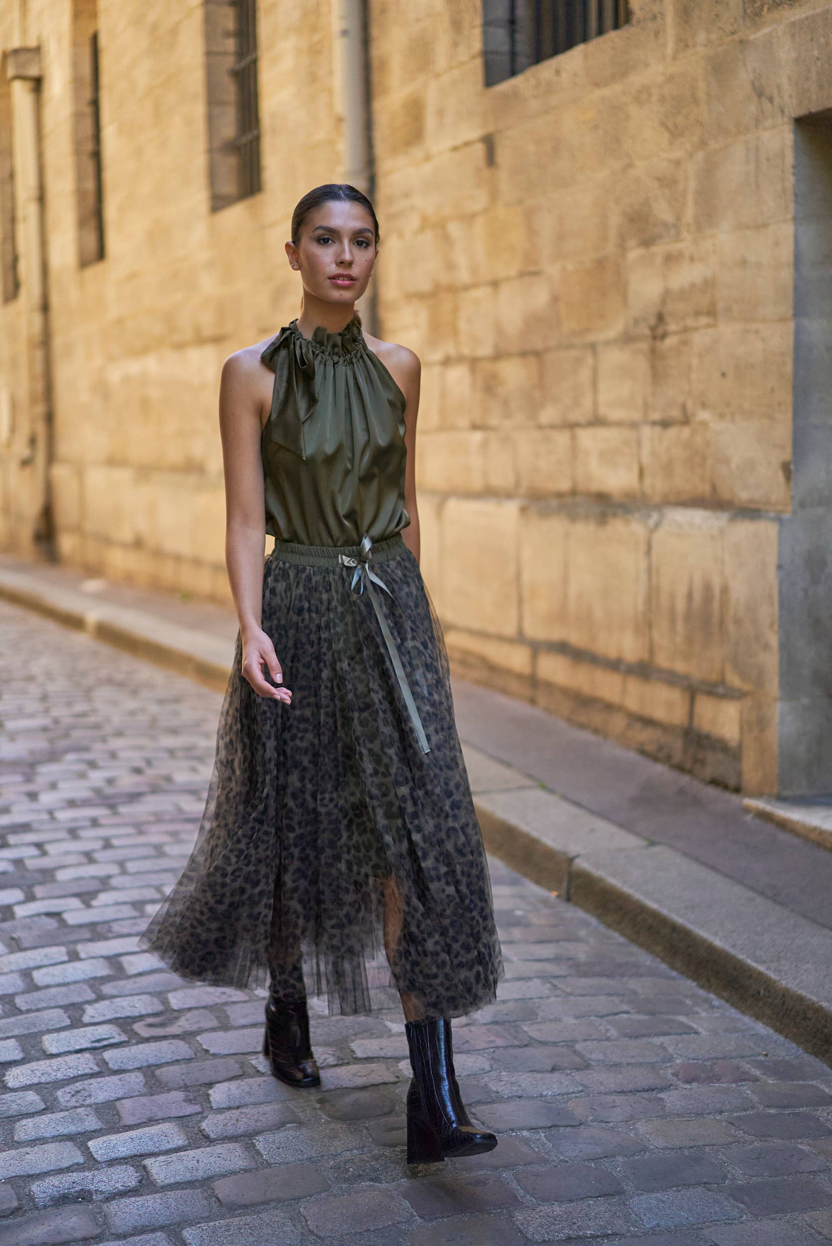 CHOKLATE PARIS (US No duties) - Wholesale Skirt - Women's - Aria tulle skirt in large leopard print - CK08077-510