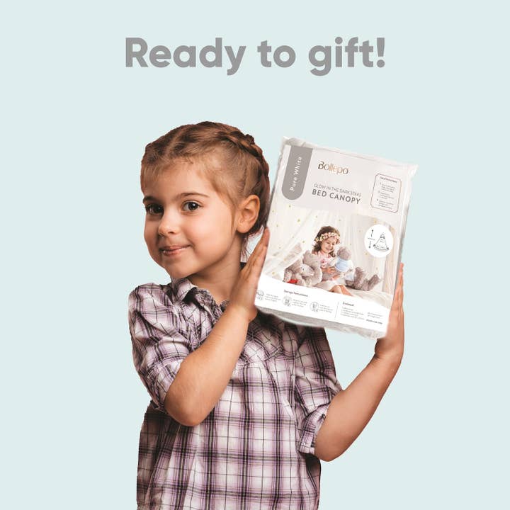 Bollepo - Wholesale Bed Canopy - Kids & Baby - Bed Canopy with Glowing Stars, White3