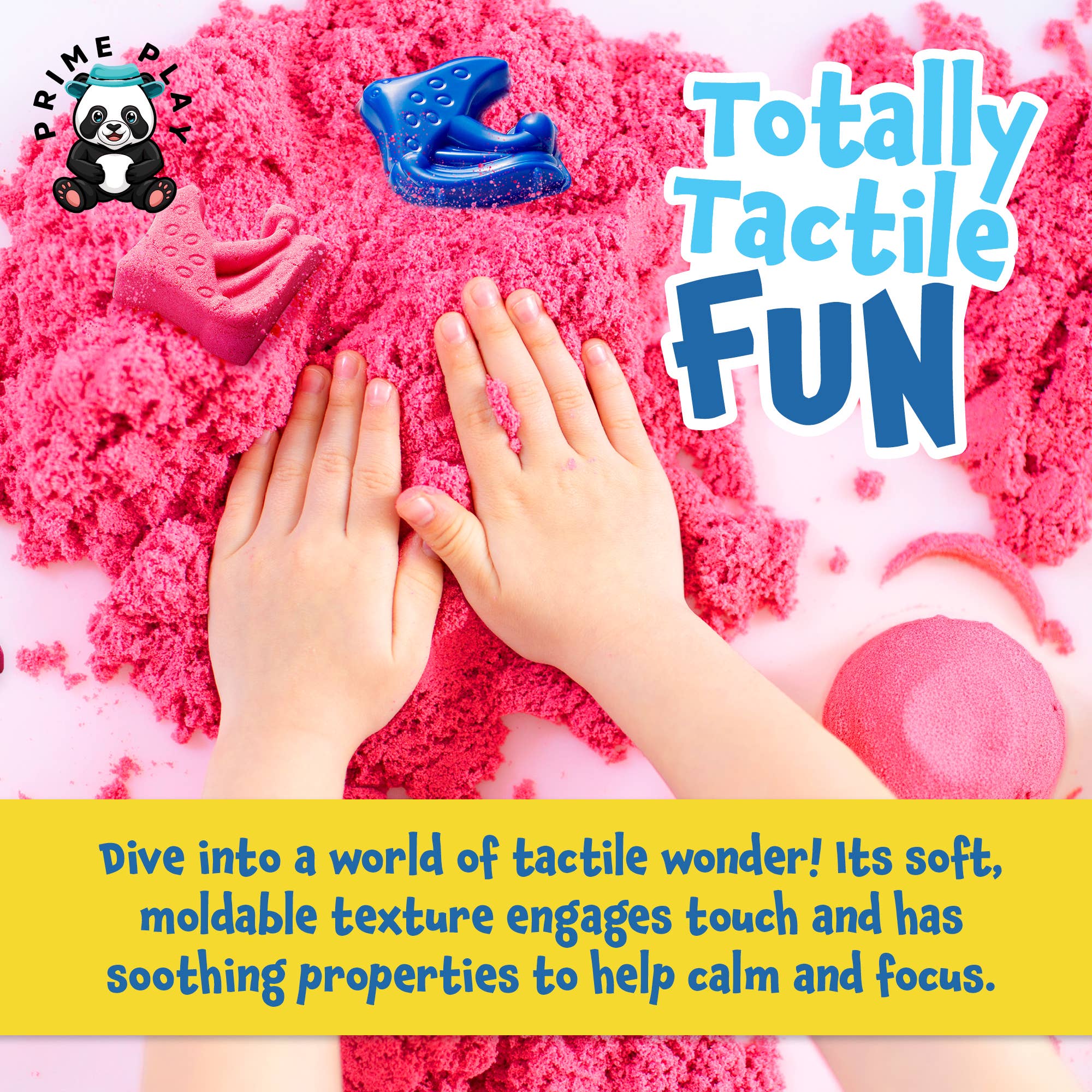 Prime Play - Wholesale Putty/Slime - Kids - Magic Sand for Kids - 8 Colors of Sand and 10 Molds3