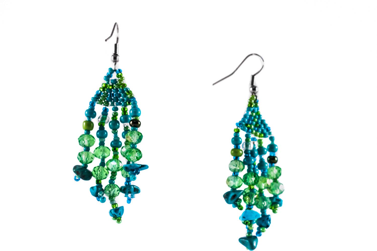 Lucia's Imports - Vente Boucles d'oreilles pendantes - Boucle d'oreille en pierre plume4