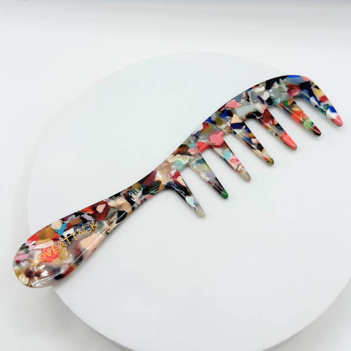 Love Attack - Wholesale Hair brush/comb - Cellulose Acetate Ultra Wide Tooth Hair Combs3