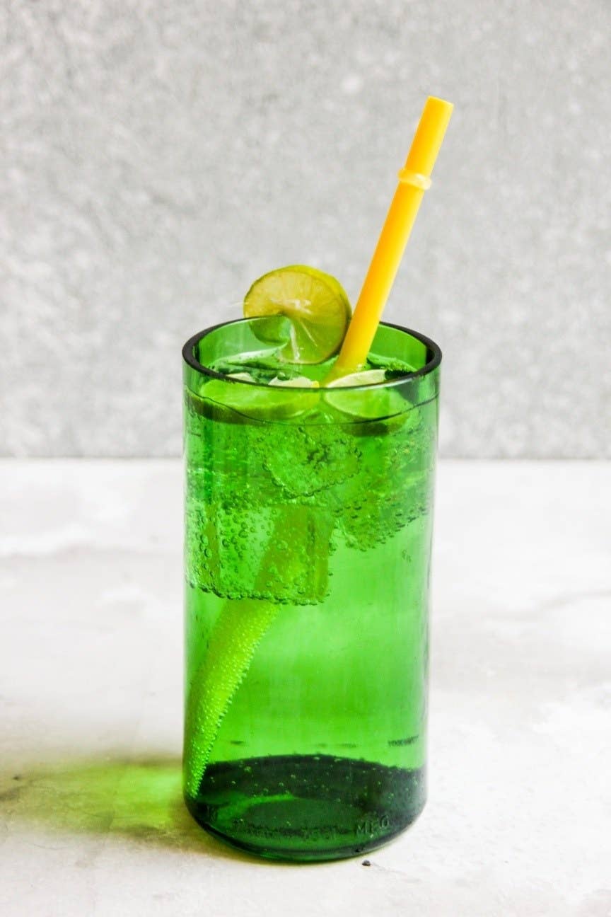 Ethical Global - Wholesale Drinking Glass/Cup - Plain Eco Drinking Glasses Upcycled 2 Pack - 12 /16 Oz.16