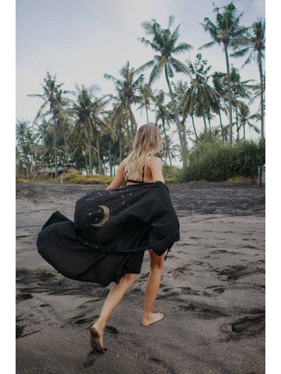 Isla Sol - Wholesale Kimono – Women's - Sunset Kimono - Sunset Dreams/Black2