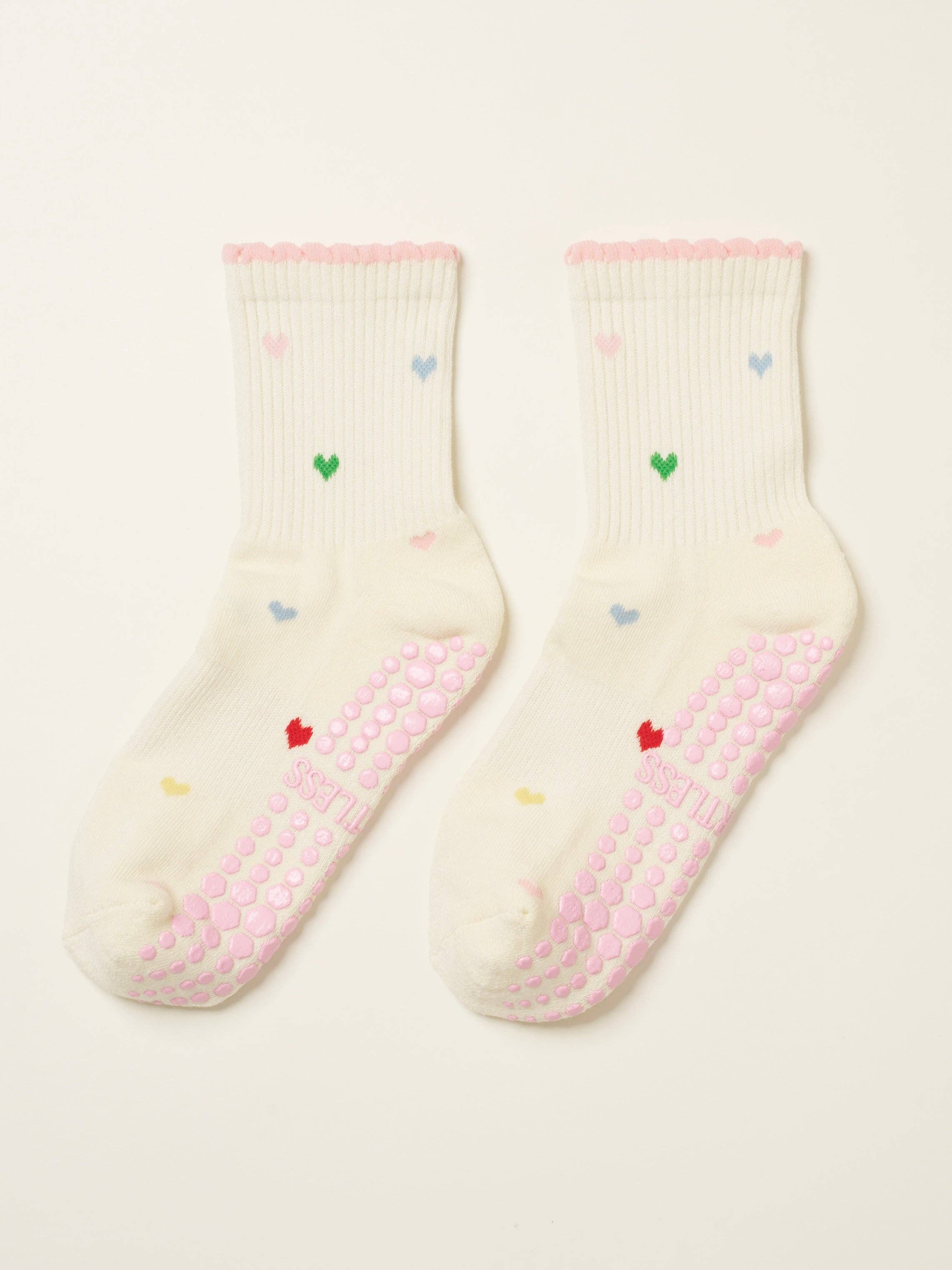 Effortless Club - Vendita all'ingrosso Calzini - Donna - 💕 Calzini con Petali a Cuore Mini Grip, Calzini per Pilates2