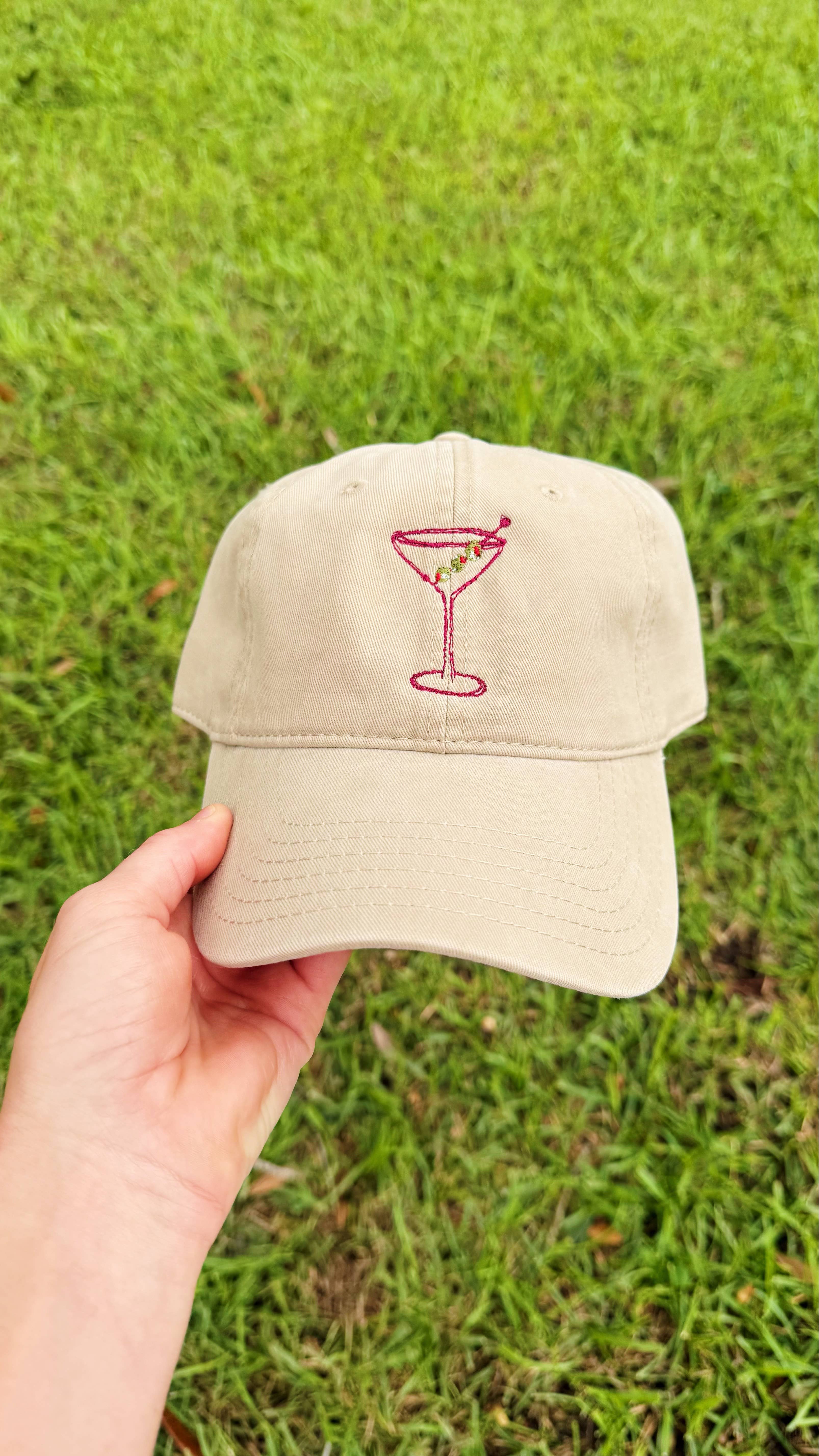 La Fête Goods - Wholesale Baseball Cap - Women's - Martini Hand Drawn Embroidered Hat2