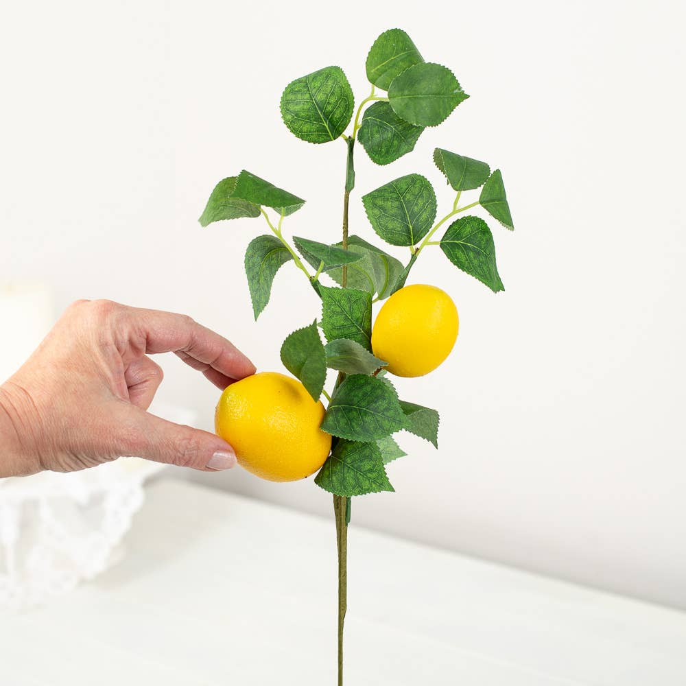 Factory Direct Craft - Wholesale Artificial Plant - Faux Lemons - Select 16" Spray or 72" Garland 3