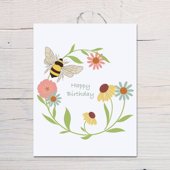 Happy birthday blank greeting card A2 Size for wholesale by Krupa Paranjape