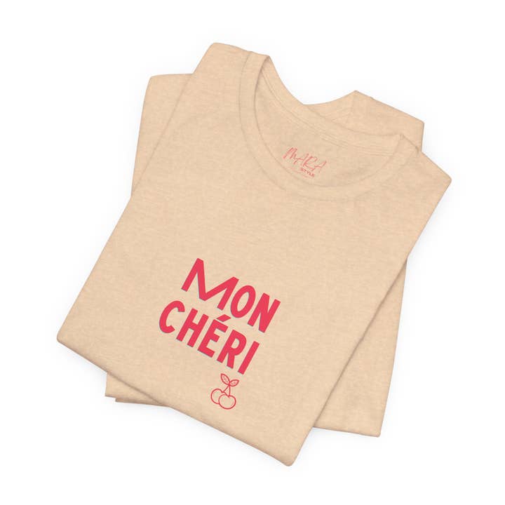 MARA Style - Wholesale Screen Printed T-Shirt - Women's - French MON CHERI Ladies Tee Shirt9