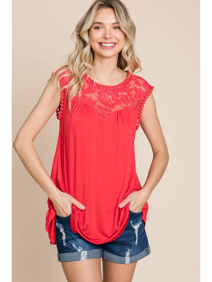 Emerald Collection – wholesale Tunic – Women’s – ETK-8814 Solid Top with Lace Contrast Neckline9