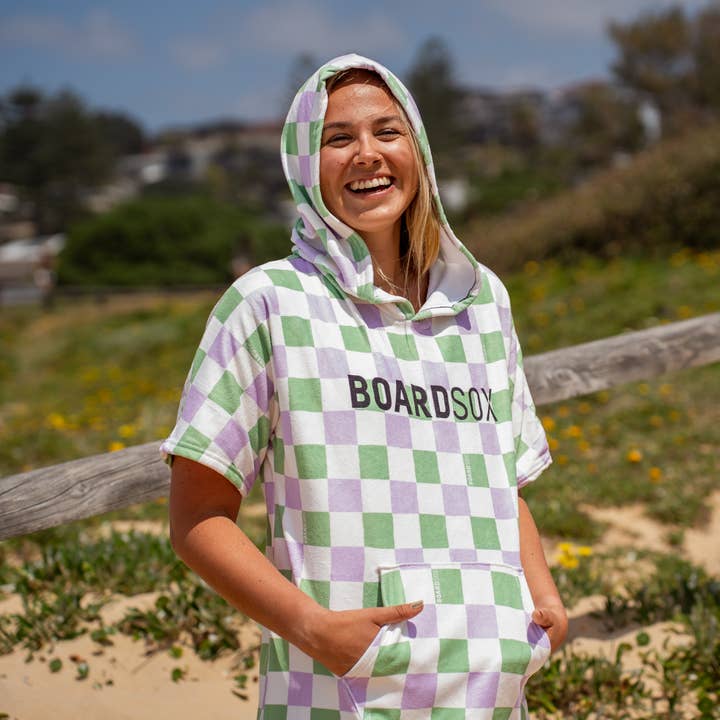 Boardsox – Hoodie - Homem por atacado – The Alana Check- Toalha com Capuz Boardsox + Poncho de Surf